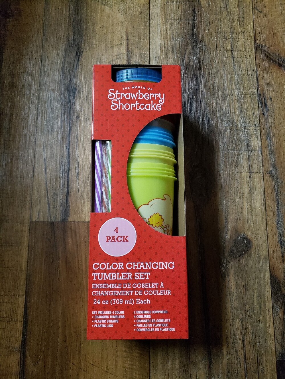 Strawberry Shortcake Color Changing Tumbler Set -  (4 Pack)